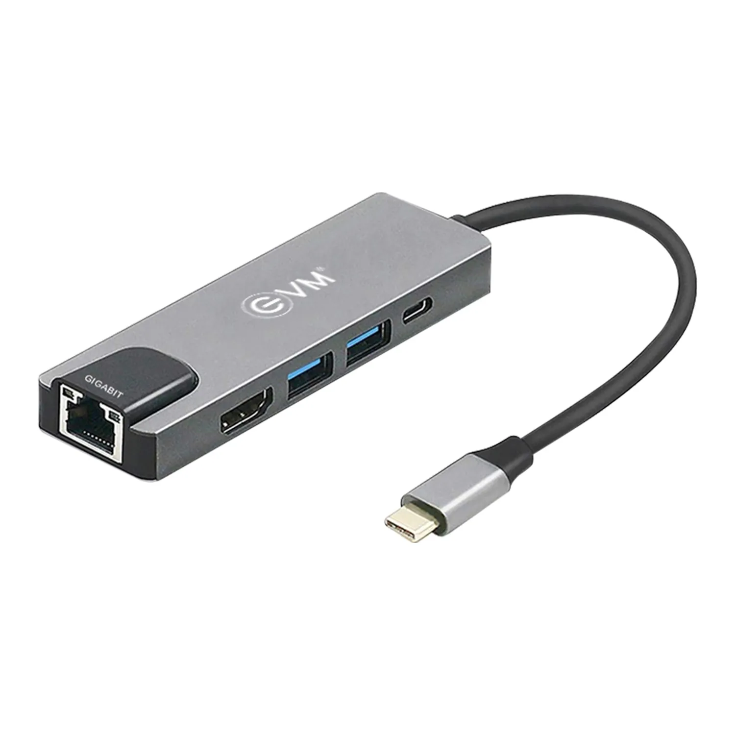 EVM Type-C Dock 5 IN 1 (HDMI+2USB+TYPE-C+LAN) (CGRJ)